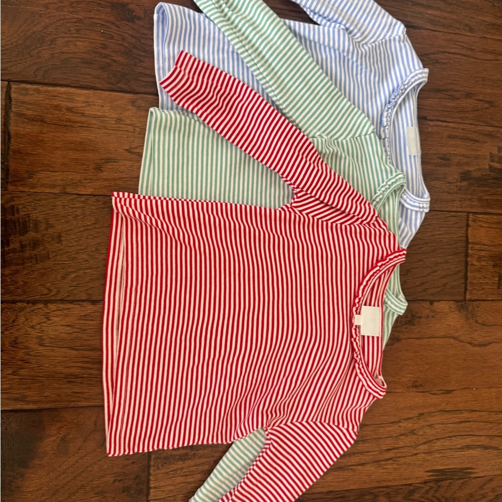 Little English Red and White Striped Shirt Set